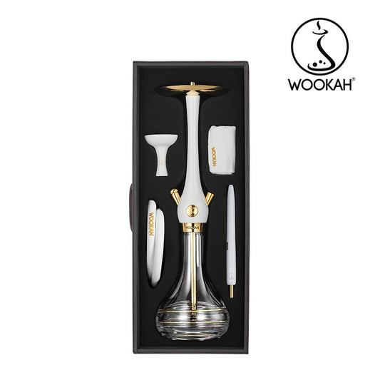 24k Gold Plated WOOKAH Royal White Set