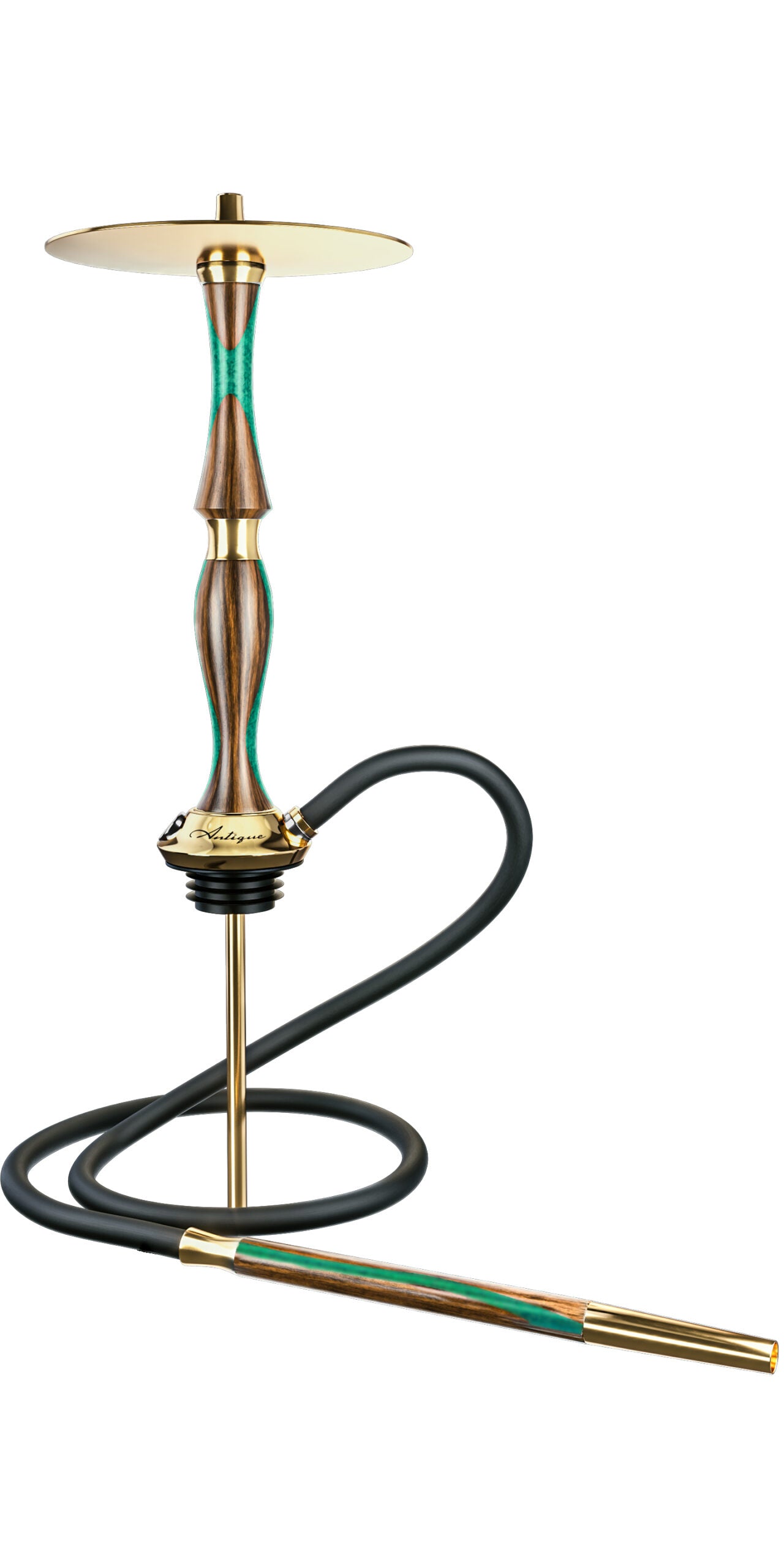 Mr Wood Hookah Antique Glamour Green Brass