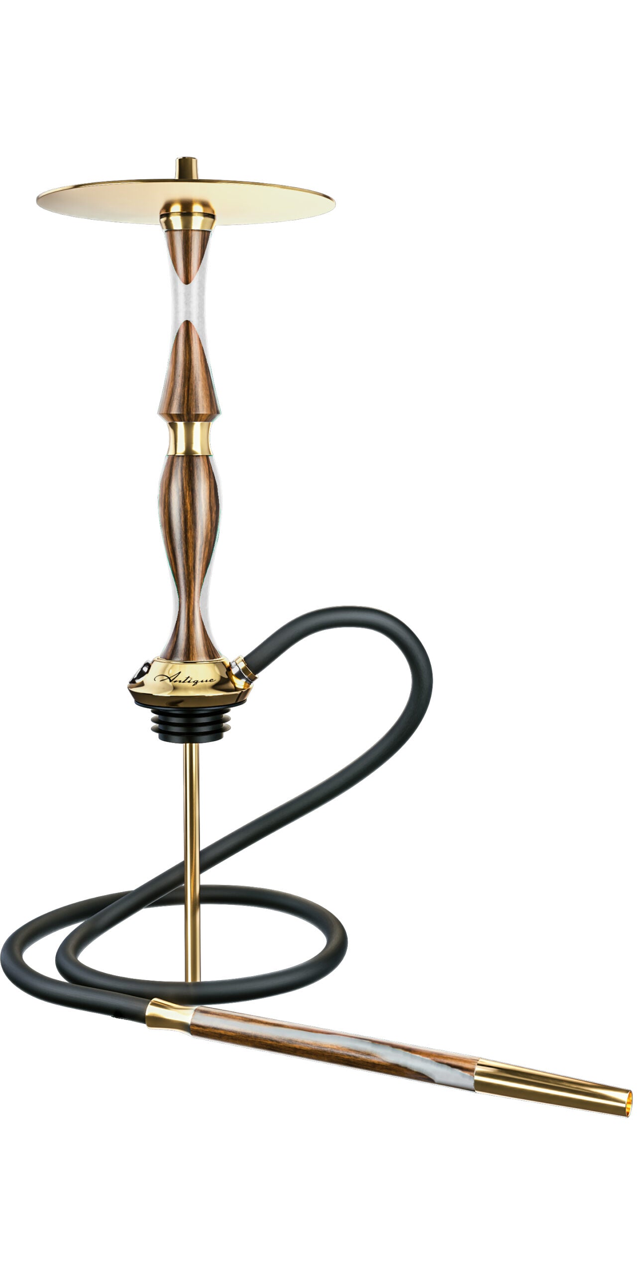 Mr Wood Hookah Antique glamour White Brass