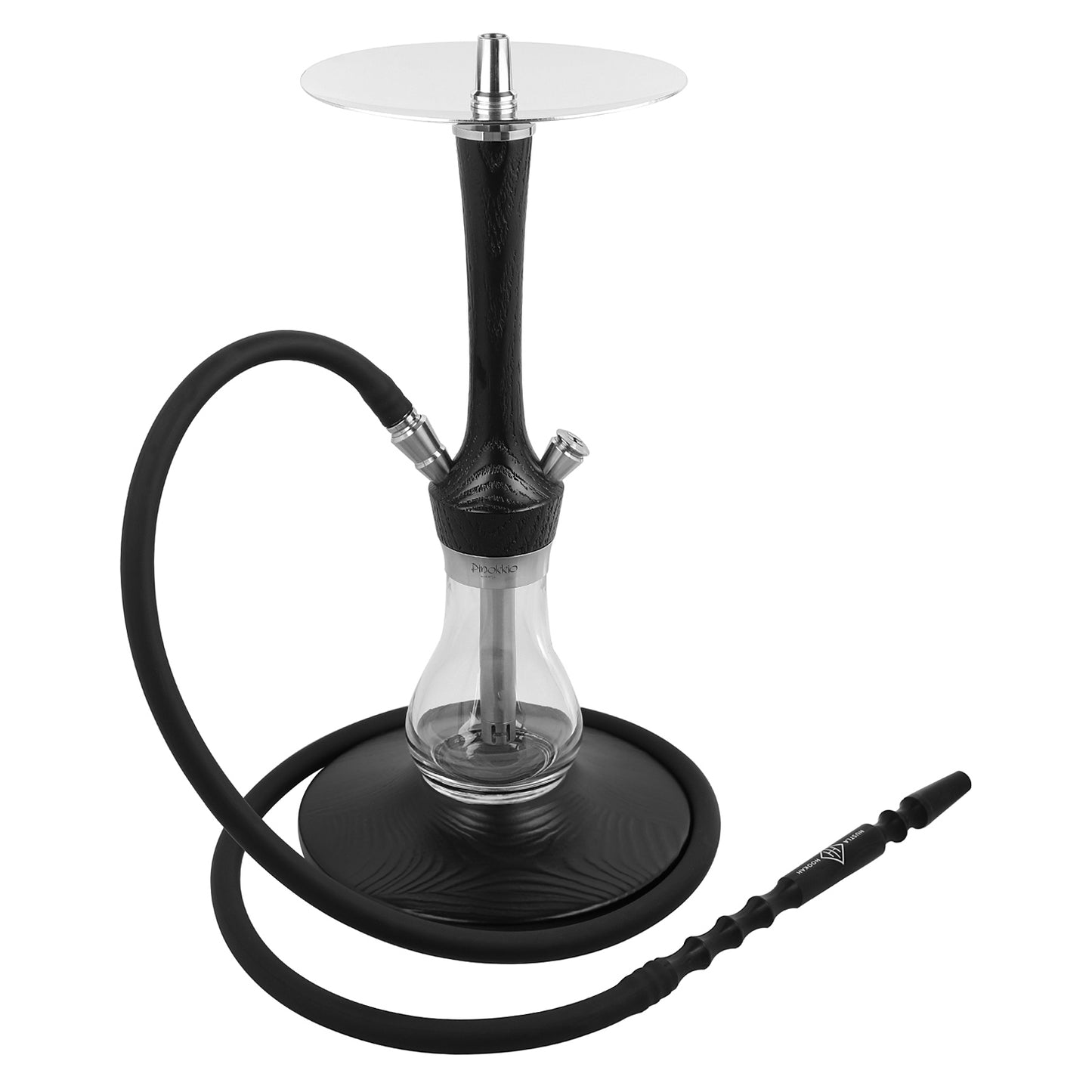 Huslta Pinokkio Hookah - Black & Silver