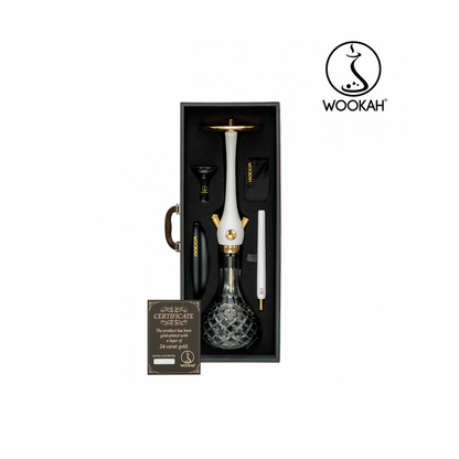 24k Gold Plated WOOKAH Check Black White Nox Set