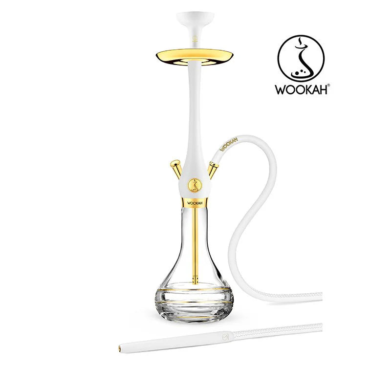 24k Gold Plated WOOKAH Royal White Set